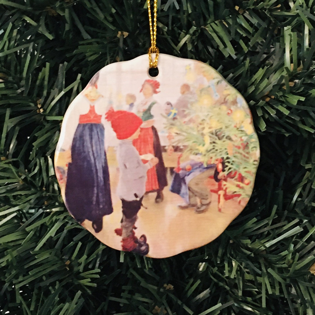 Ceramic Ornament, Carl Larsson Now it's Christmas again