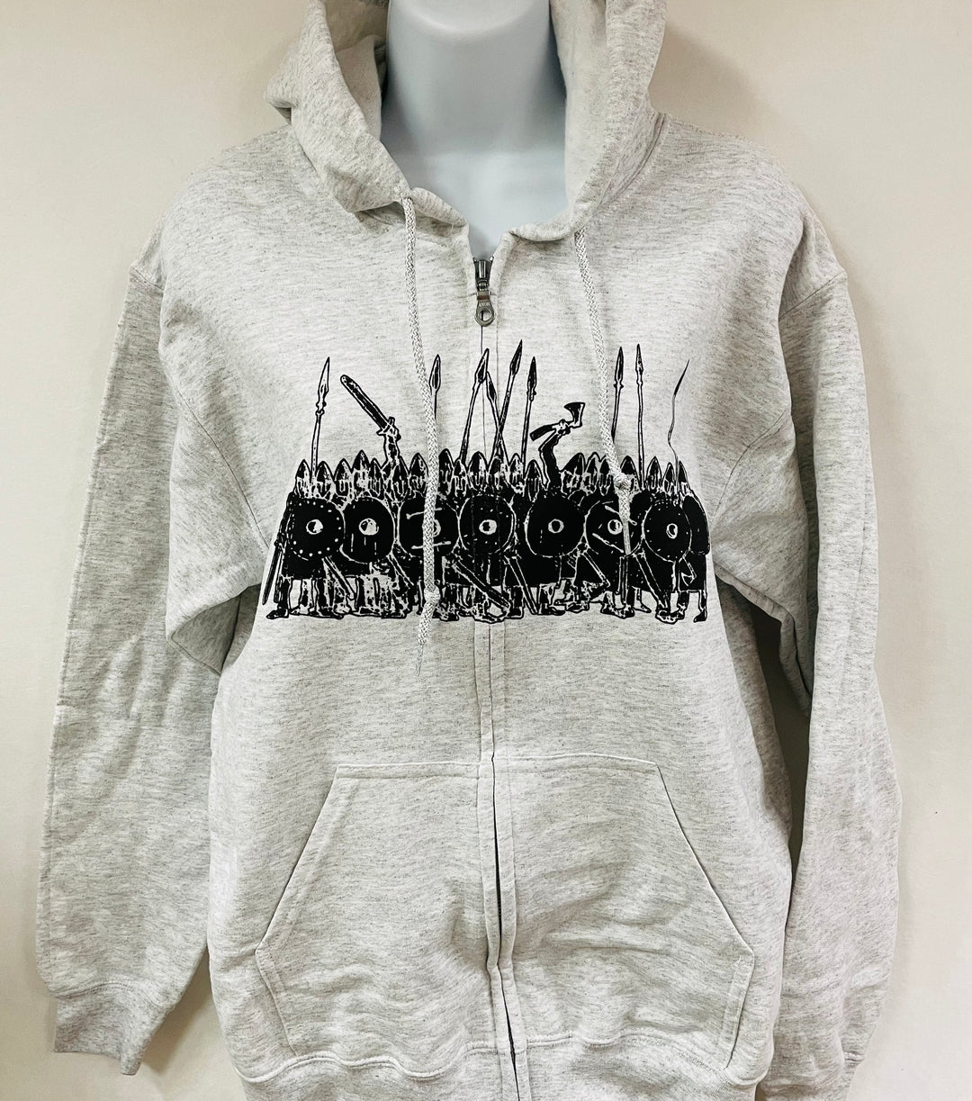 Viking World Tour on Ash Grey Full Zip Hoodie