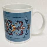 Lise Lorentzen Blue Rosemaling coffee mug