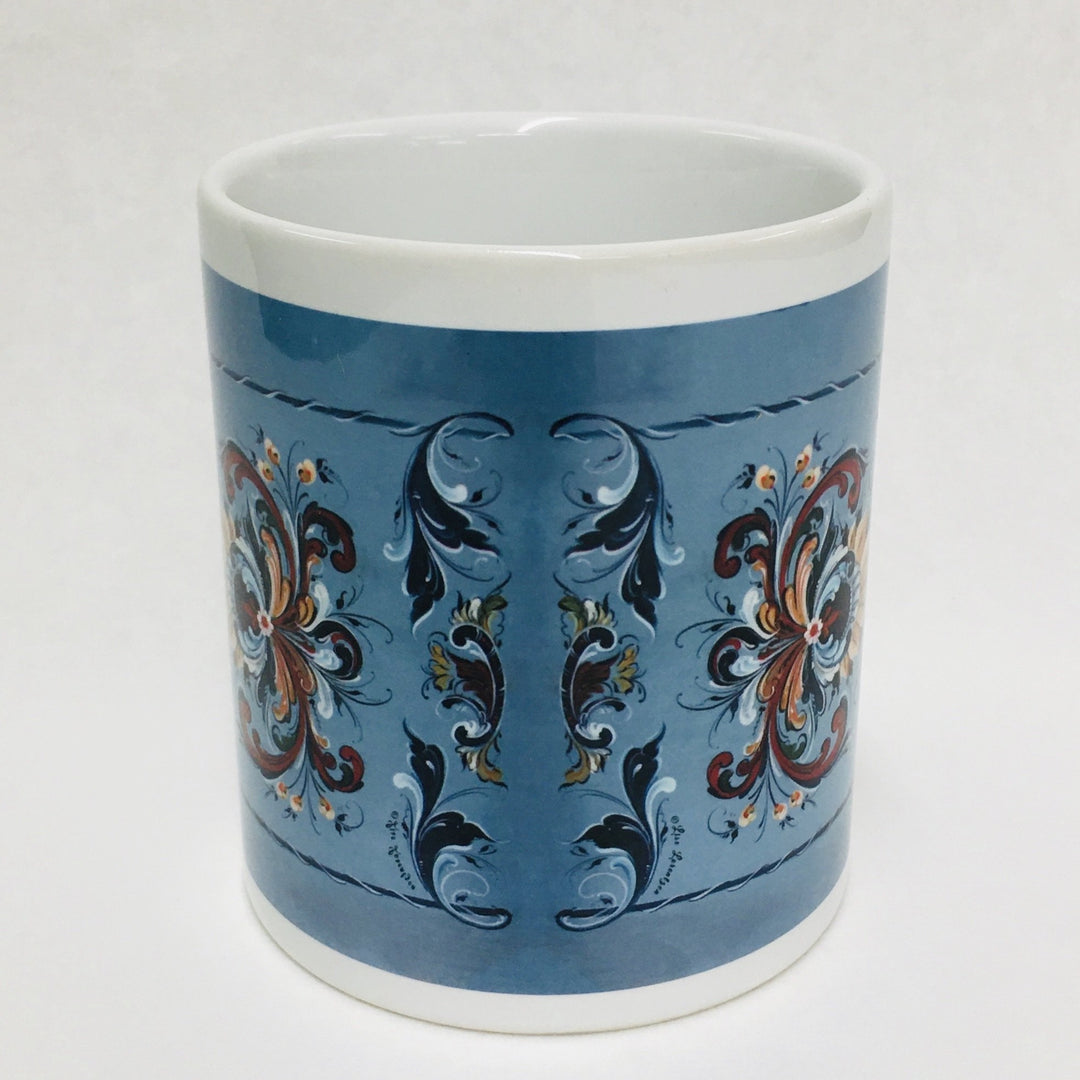 Lise Lorentzen Blue Rosemaling coffee mug