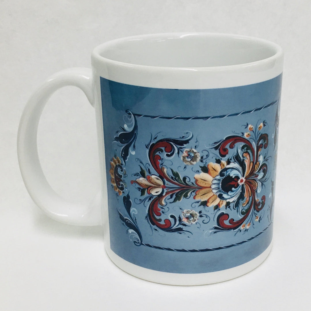 Lise Lorentzen Blue Rosemaling coffee mug