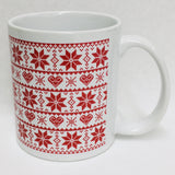 Nordic knit design coffee mug