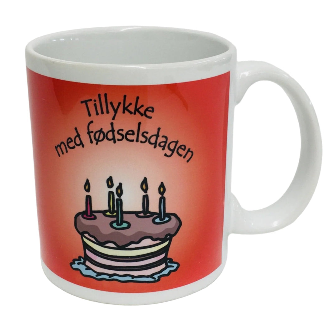 Danish Happy Birthday coffee mug