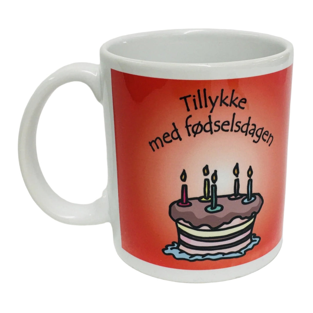 Danish Happy Birthday coffee mug