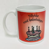 Danish Happy Birthday coffee mug