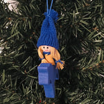 Tomte Girl on Blue Dala Horse Ornament