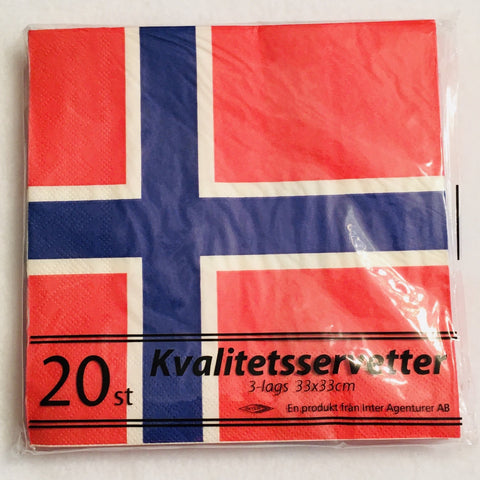 Norway flag paper napkins