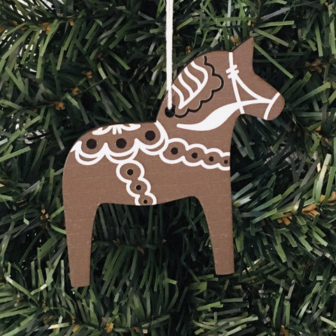 Dala horse ornament - Brown