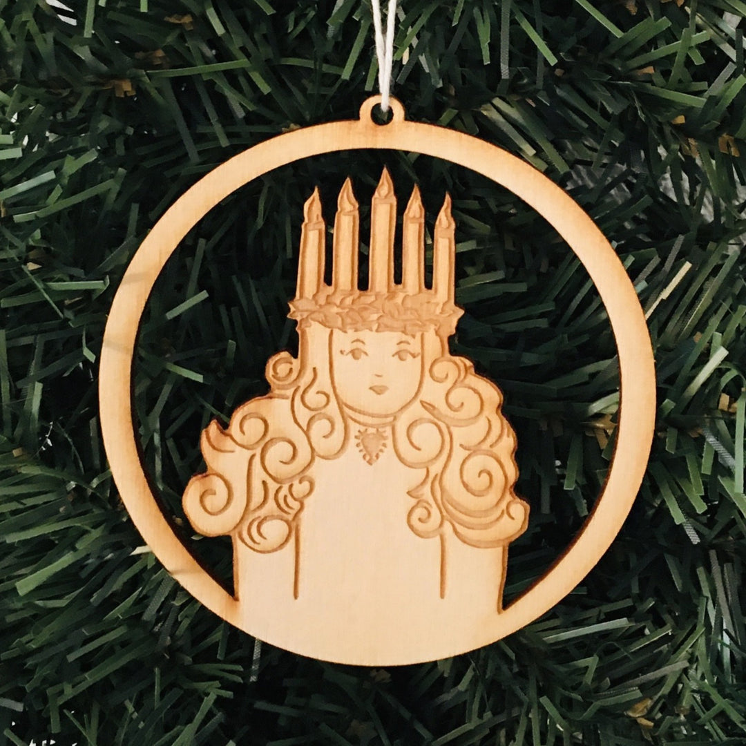 Baltic birch ornament - Lucia