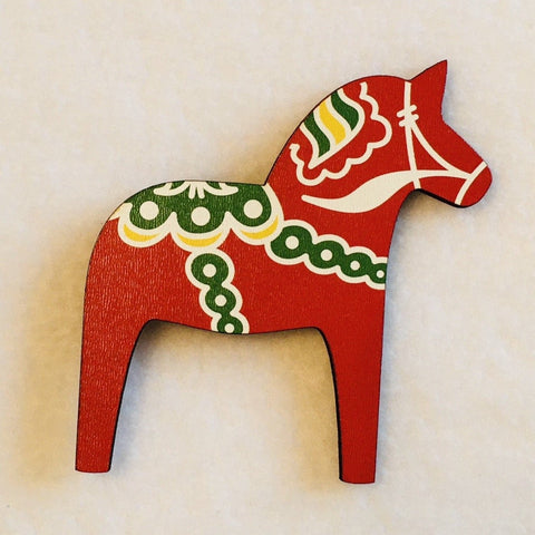 Dala Horse Magnet - Red