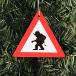 Troll Crossing sign ornament