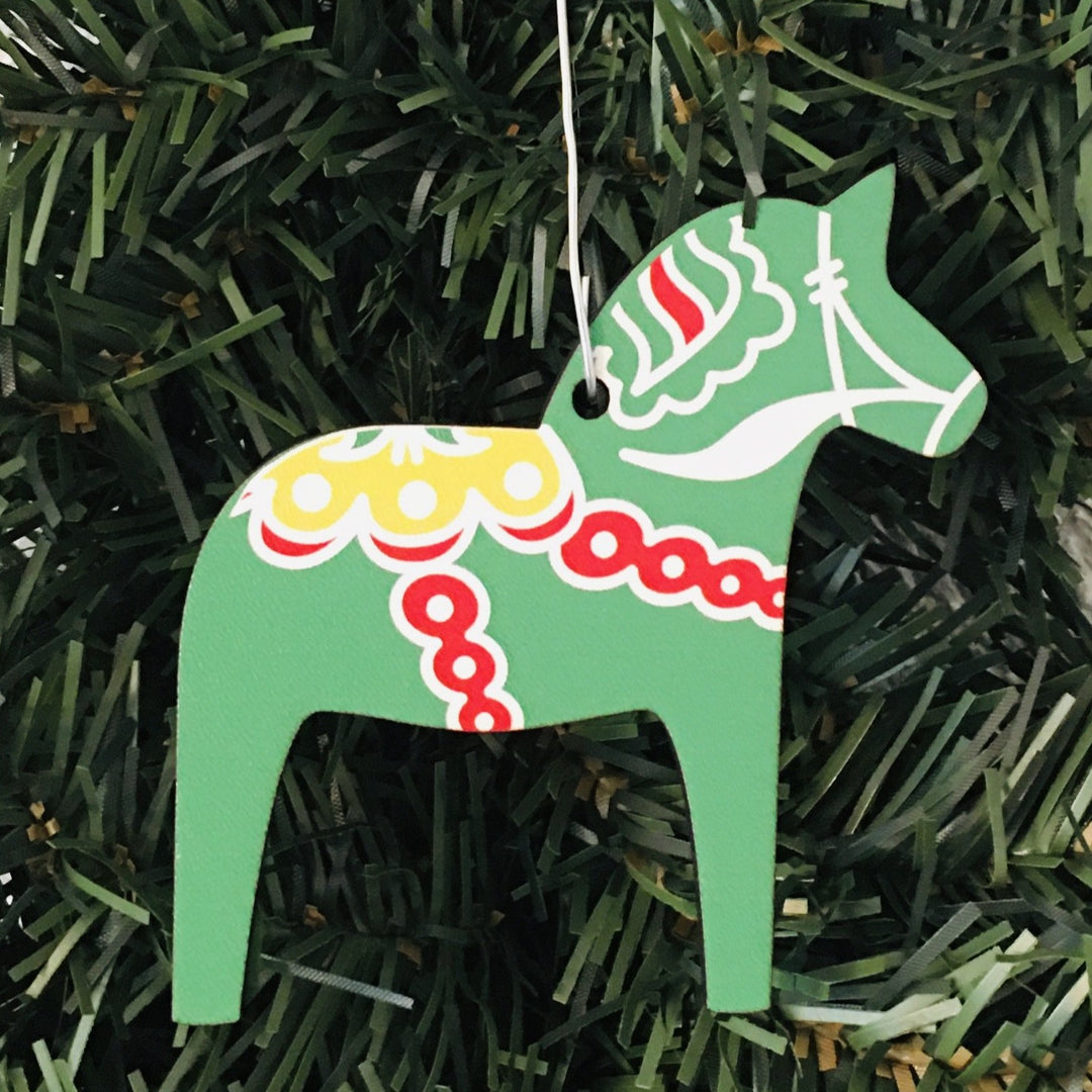 Dala horse ornament - Green