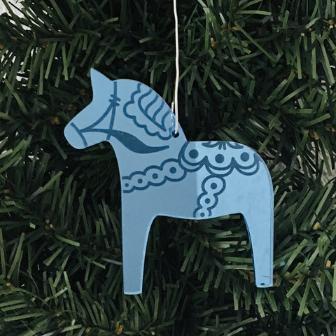 Dala horse ornament - Blue