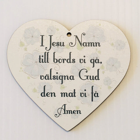 Swedish Table Prayer Heart