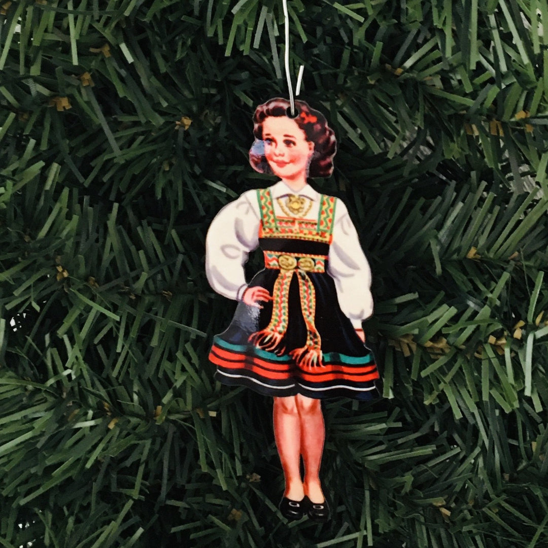 Norwegian Girl in Setesdal Bunad Ornament