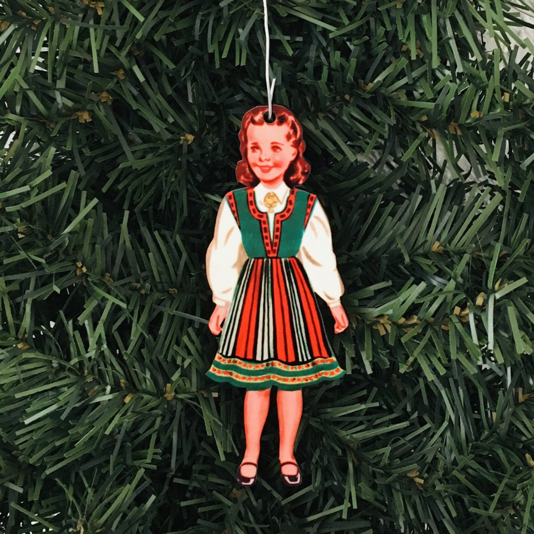 Norwegian Girl in Nordfjord Bunad Ornament