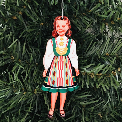 Norwegian Girl in Sunnfjord Bunad Ornament