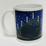 Eva Melhuish Black cat coffee mug