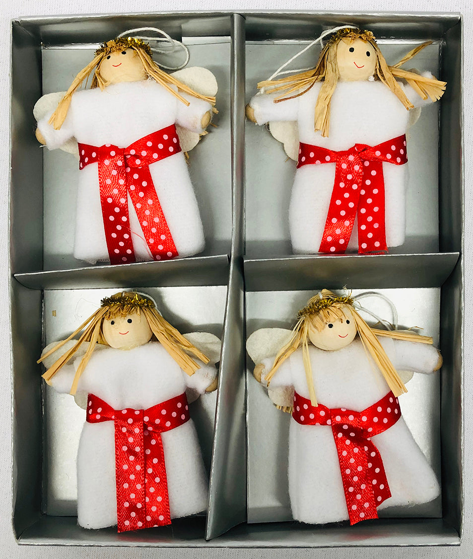 Lucia Angel ornament set of 4