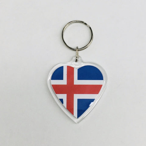 Heart Keyring, Iceland flag