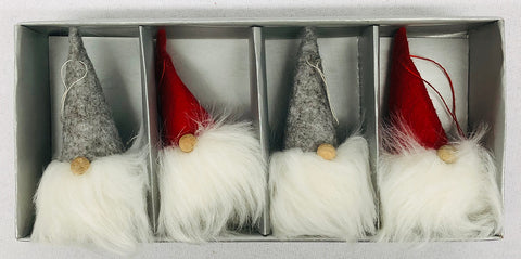 Bearded Gnome ornament set of 4