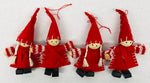 Boy & Girl red gnome ornaments - set of 4