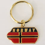 Metal Keyring, Norway flag