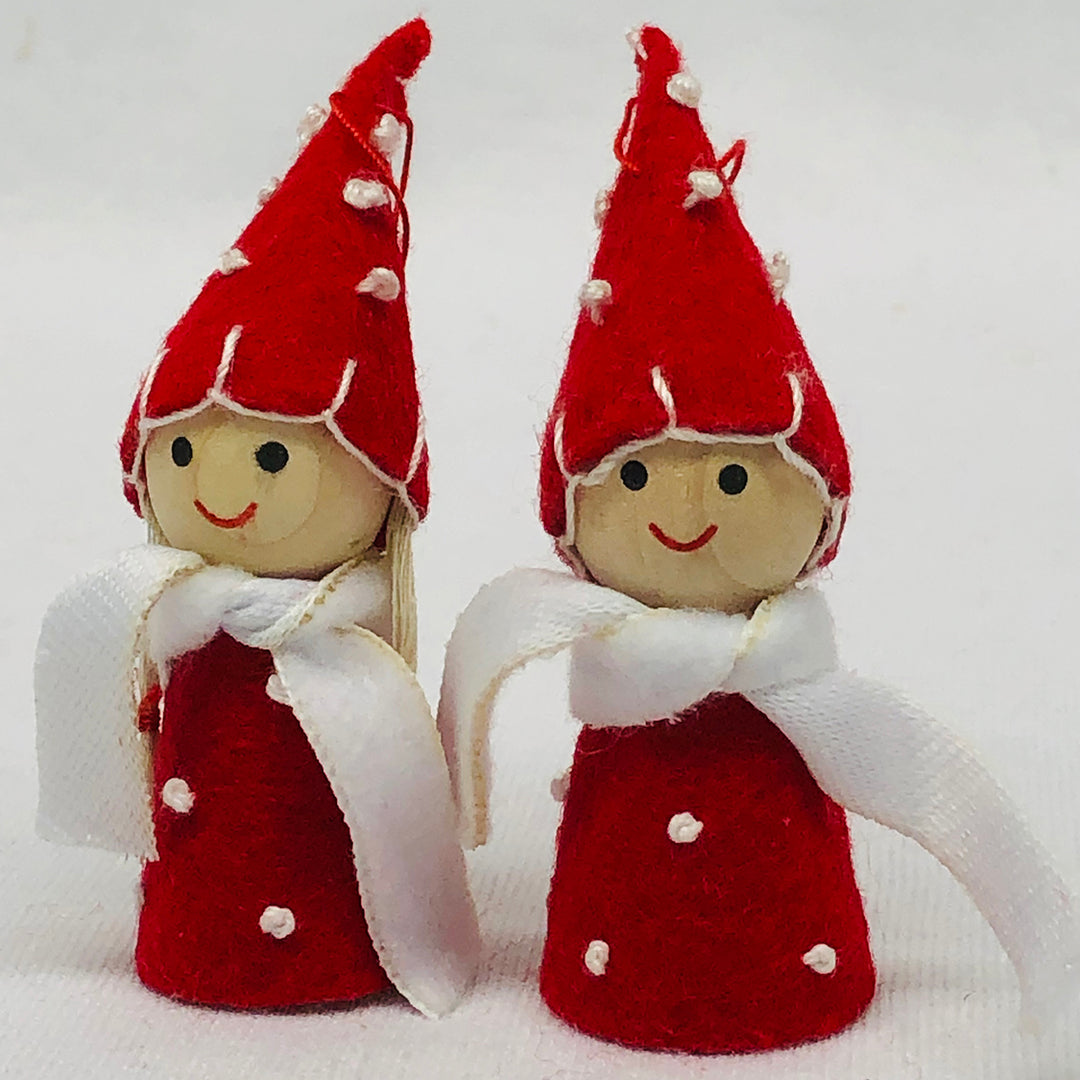 Boy & Girl Gnome Ornament Pair