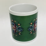 Lise Lorentzen Green Rosemaling coffee mug