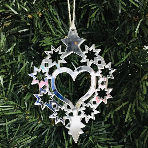 Heart with Stars Ornament