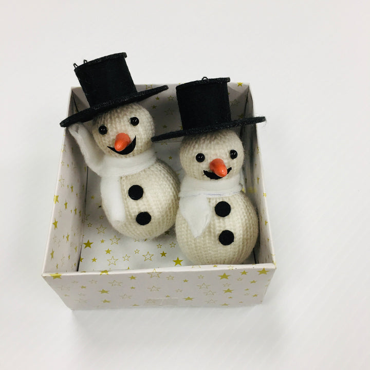 Snowman Ornaments - Box of 2