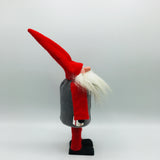 Hand made tomte holding a lantern & gift