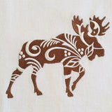 Dish Towel - Rosemaling Moose