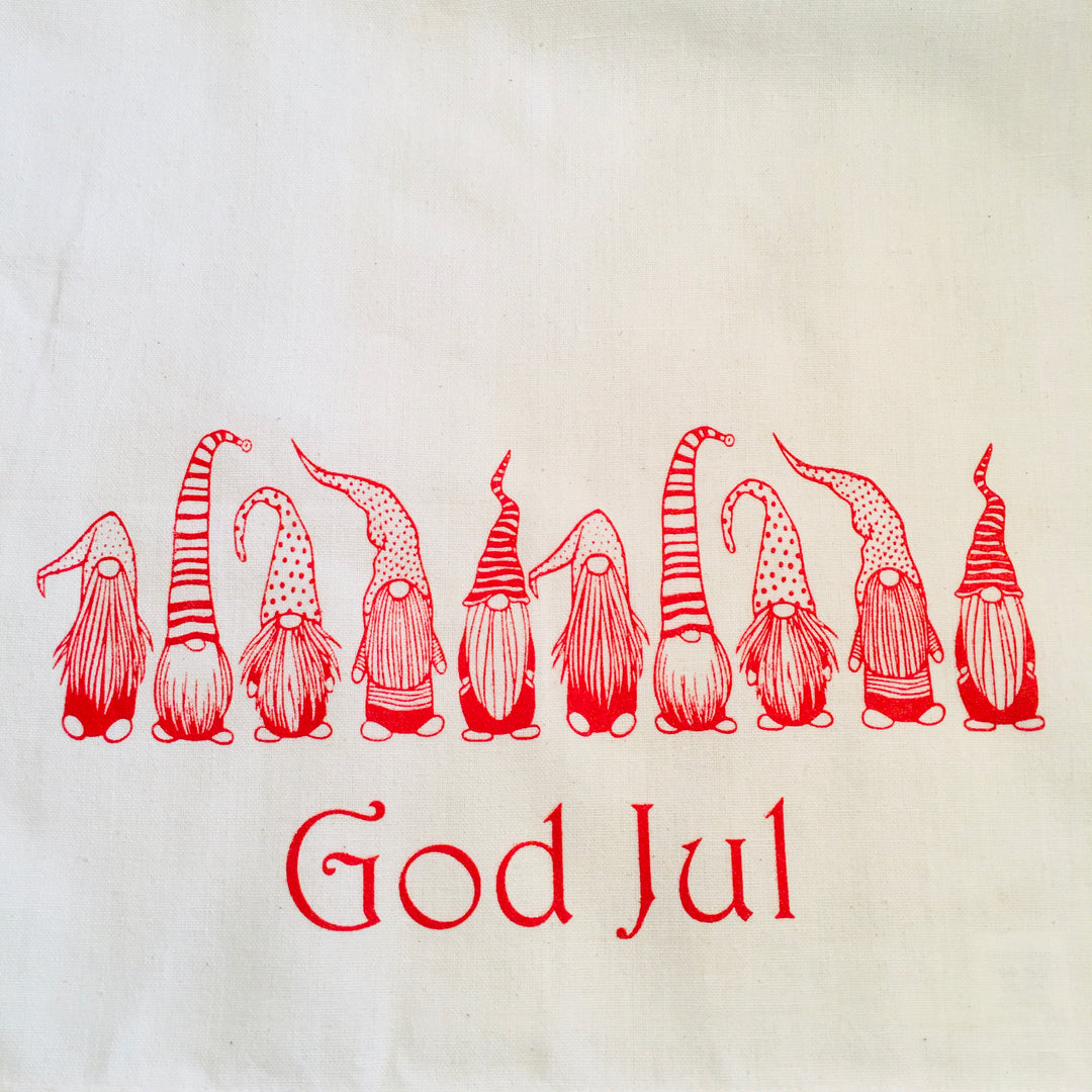 Dish Towel - God Jul Gnomes