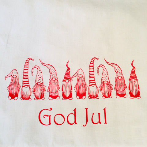 Dish Towel - God Jul Gnomes