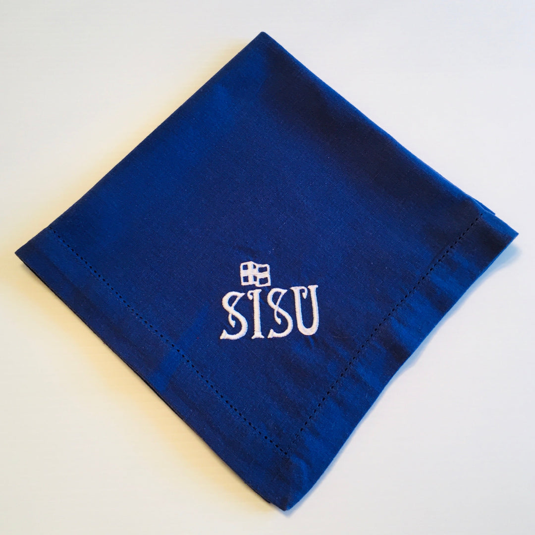 Large Square Napkin Embroidered Sisu