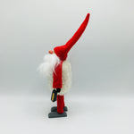 Hand made tomte holding a lantern & gift