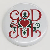 God Jul scroll round button/magnet