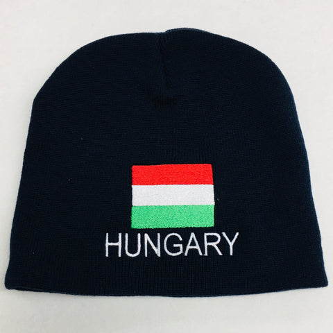 Knit beanie hat - Hungary flag