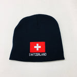 Knit beanie hat - Switzerland flag