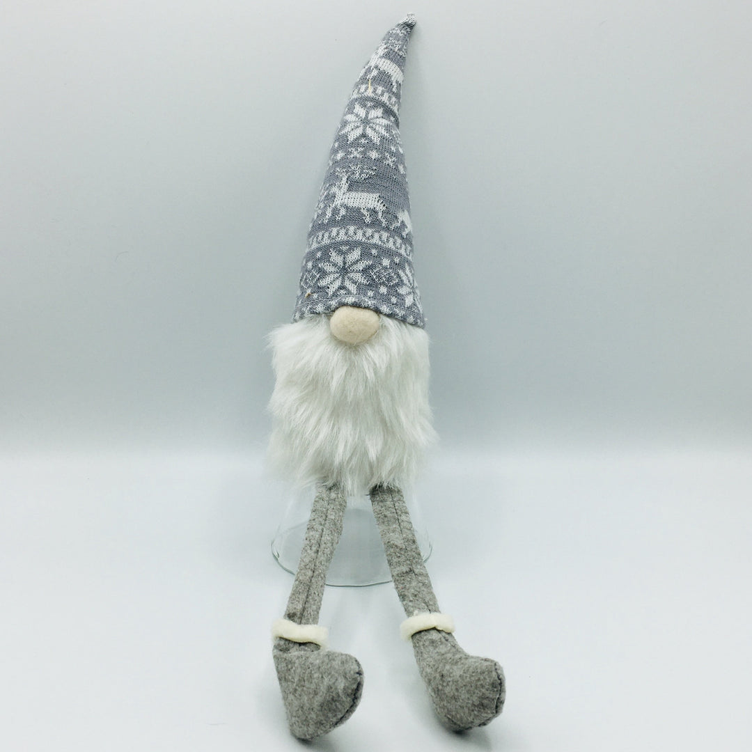 Nordic Hat Grey Gnome with Long Legs