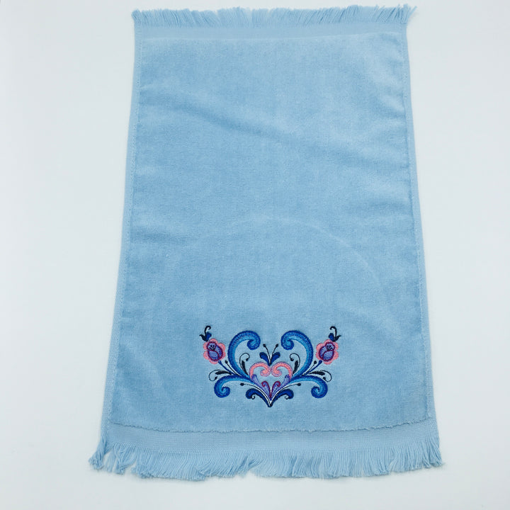 Finger tip towel - Rosemaling Heart