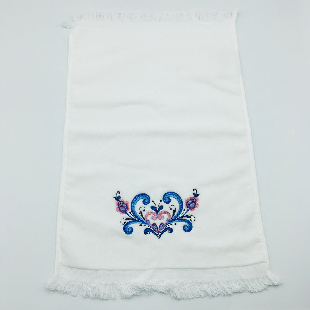 Finger tip towel - Rosemaling Heart