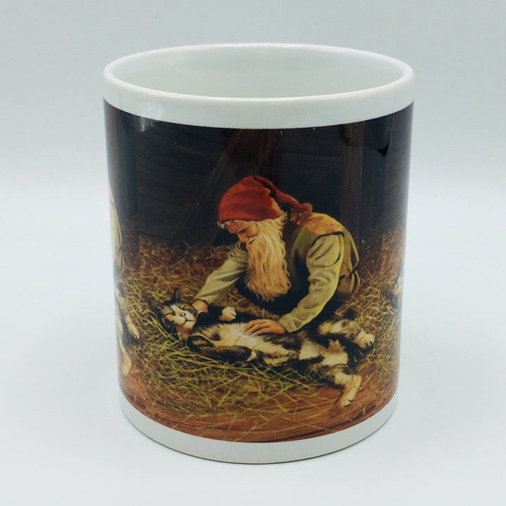 Jan Bergerlind Tomte with cat in the hay coffee mug