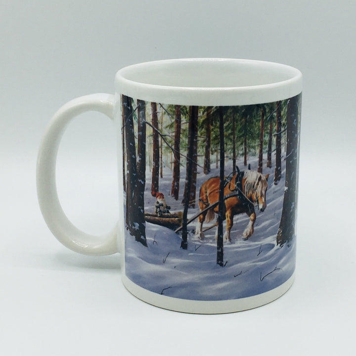 Jan Bergerlind Tomte with work horse coffee mug