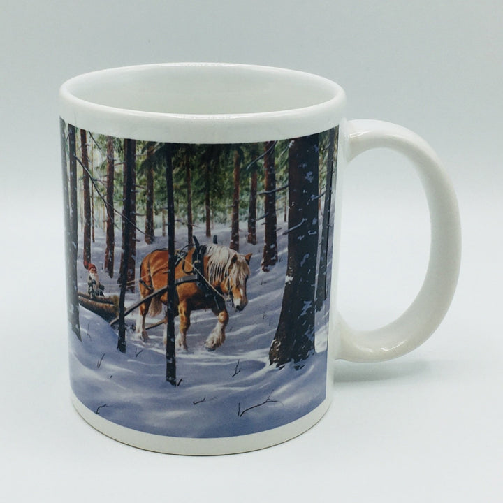 Jan Bergerlind Tomte with work horse coffee mug