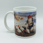 Jan Bergerlind Tomte feeding chickens coffee mug