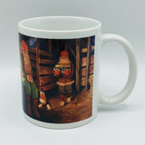 Jan Bergerlind Two Tomte in the Barn with Cat coffee mug