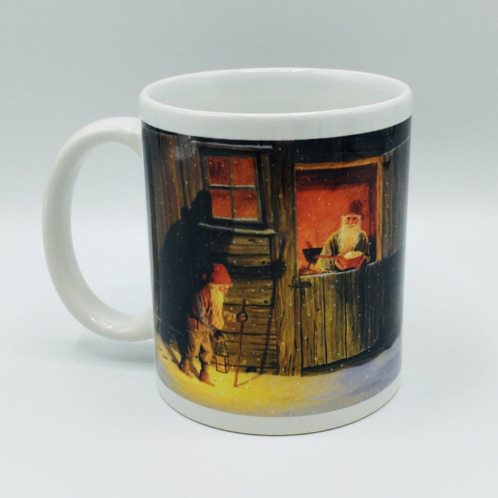 Jan Bergerlind Two Tomte at House coffee mug