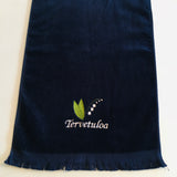 Finger tip towel - Tervetuloa Lily of the Valley on Navy